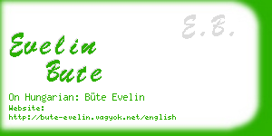 evelin bute business card